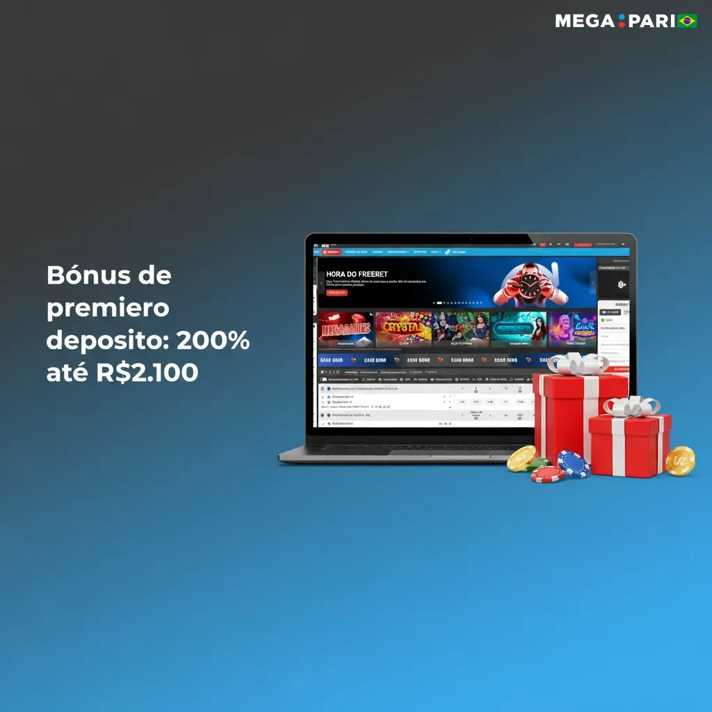 Bônus de primeiro depósito 200% até R$2.100 no Brasil. Min R$50, rollover 35x/7 dias. Uso em slots.