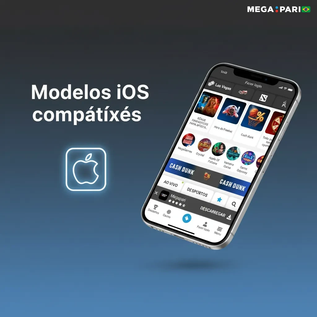Modelos iOS compatíveis: iPhones X, XR, XS; 11 a 15 (Mini, Pro, Pro Max) e iPads recentes