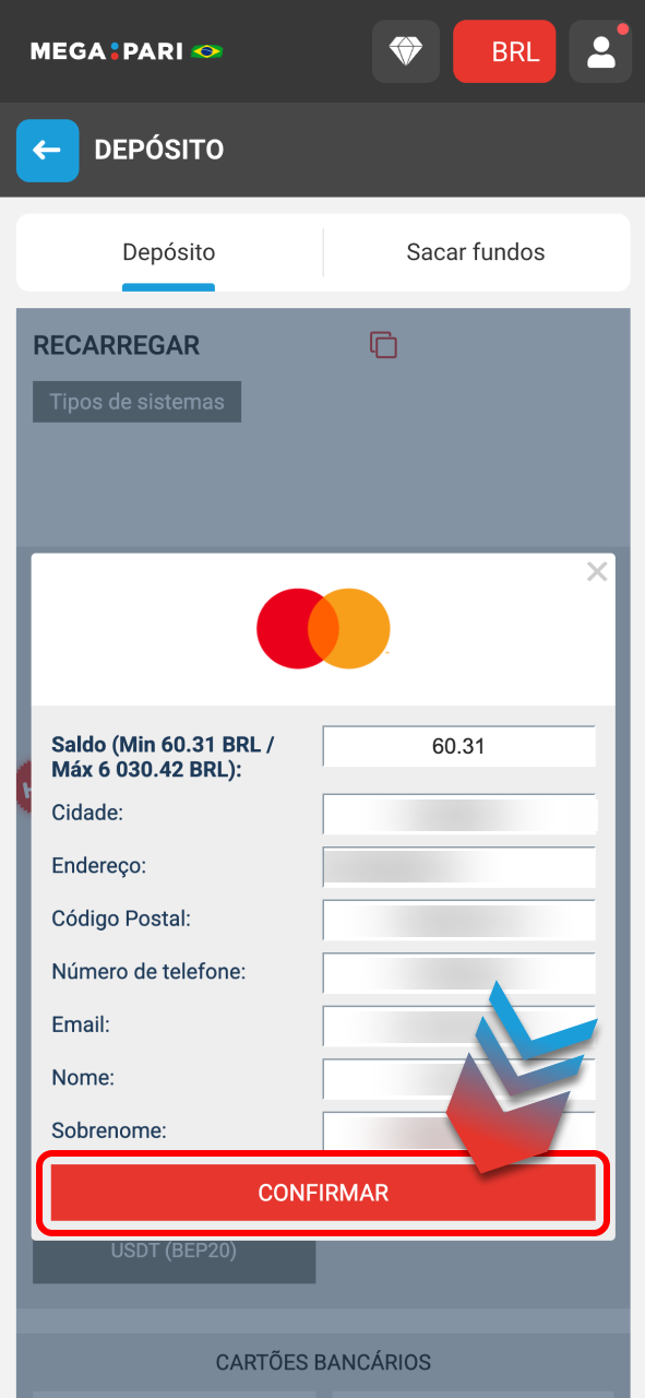 Conclua pagamento Megapari e receba promoção após aprovação.